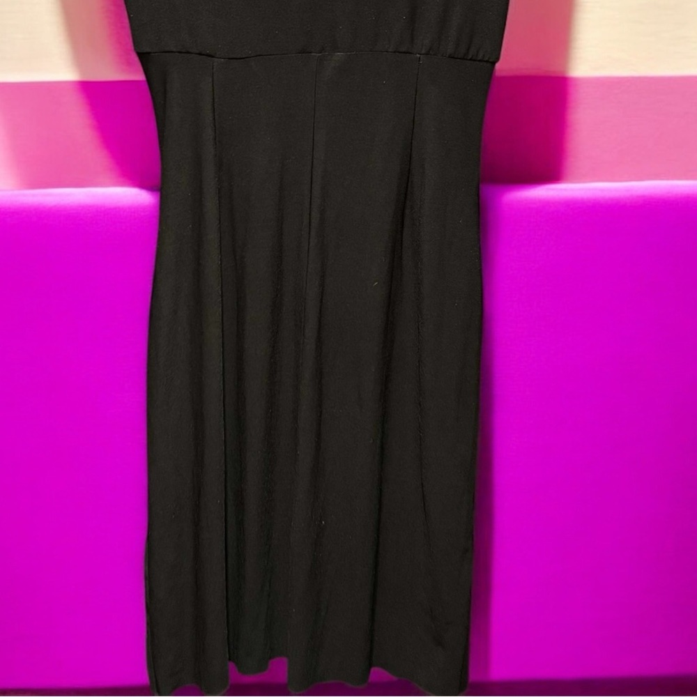 Ralph Lauren Black Asymmetrical Dress size 2 pit to pit 14in length 35in - Picture 6 of 7